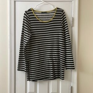 Long Black and White Stripped sweater